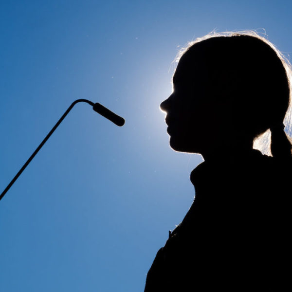 Greta Thunberg, climate and environmental activist, while speaking in Lisbon, Portugal, after arriving at the portuguese capital port after sailing the Atlantic