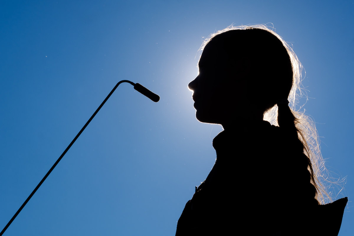 Greta Thunberg, climate and environmental activist, while speaking in Lisbon, Portugal, after arriving at the portuguese capital port after sailing the Atlantic